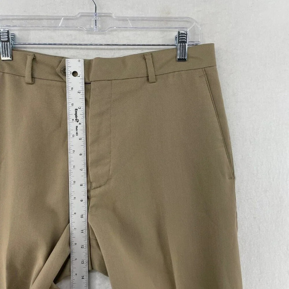 Stafford Pants Men's 32X32 Khaki Brown Classic Fit Straight Highrise Dress Pants - Picture 4 of 12